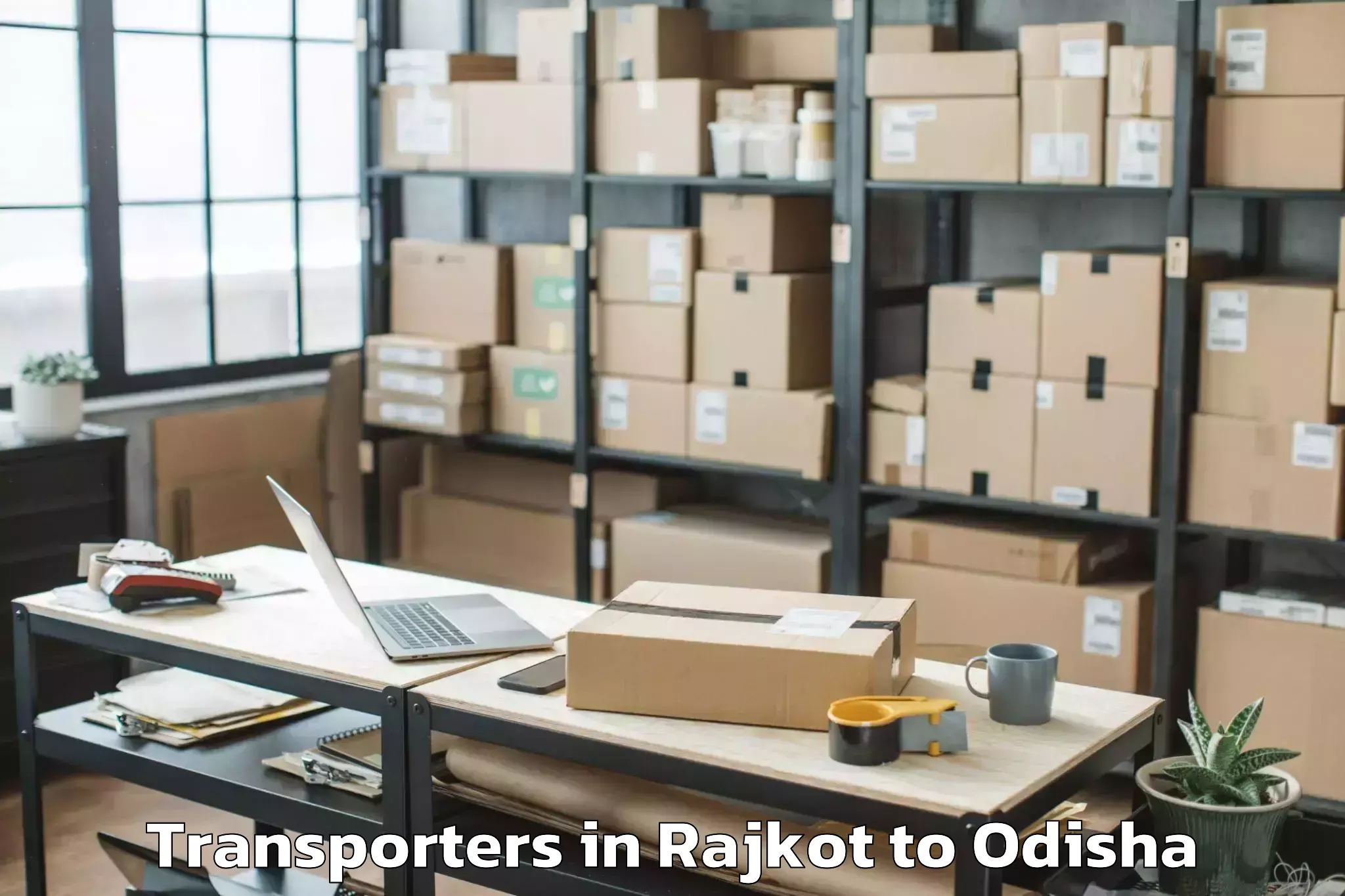 Get Rajkot to Daspalla Transporters